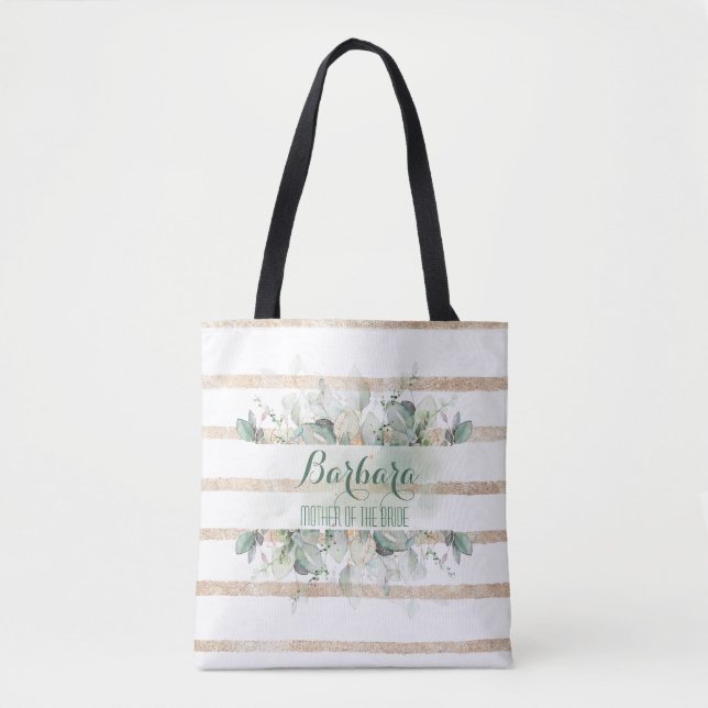 Bolso De Tela Verdor Oro Madre botánica del Tote de la novia (Anverso)