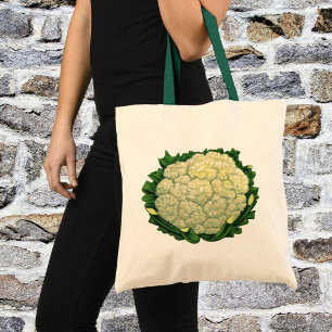 Bolso De Tela Verduras de comida vintage coliflor