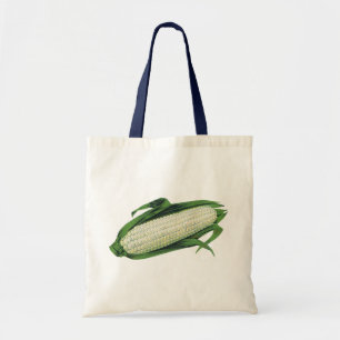 Bolso De Tela Verduras de comida vintage Maíz blanco en la mazor