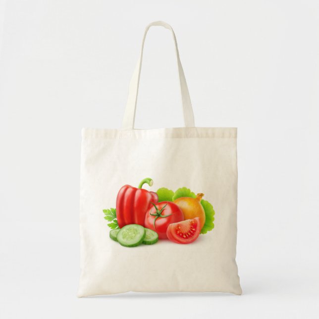 Bolso De Tela Verduras frescas (Frente)