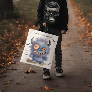 Bolso De Tela Vergüenza Monster Halloween Candy