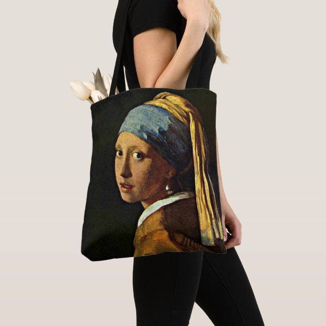 Bolso De Tela Vermeer - El Chica con una Perla (Detalle)