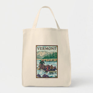 Bolso De Tela VermontRiver que transporta escena en balsa