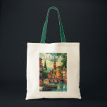 Bolso De Tela Verona Italia Viaje de arte<br><div class="desc">Diseño de viaje vectorial retro de Verona. Verona es una ciudad de la región del Véneto,  en el norte de Italia,  con un casco antiguo medieval construido entre el río Adige. Es famosa por ser el escenario de "Romeo y Julieta" de Shakespeare.</div>