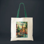 Bolso De Tela Verona Italia Viaje de arte<br><div class="desc">Diseño de viaje vectorial retro de Verona. Verona es una ciudad de la región del Véneto,  en el norte de Italia,  con un casco antiguo medieval construido entre el río Adige. Es famosa por ser el escenario de "Romeo y Julieta" de Shakespeare.</div>