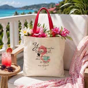 Bolso De Tela Versículo de la Biblia sobre la Belleza