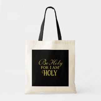 Bolso De Tela Versículo de la Santa Biblia Negro y Dorado Cristi