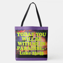 Bolso De Tela Verso de la biblia a partir del 23:43 de Lucas.