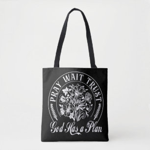 Bolso De Tela Verso de la Biblia Cristiana inspiradora