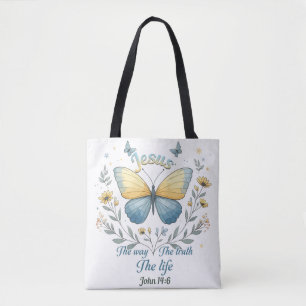 Bolso De Tela Verso de la Biblia Cristiana inspiradora