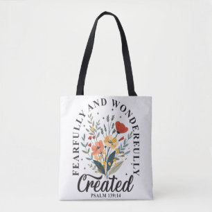 Bolso De Tela Verso de la Biblia Cristiana inspiradora
