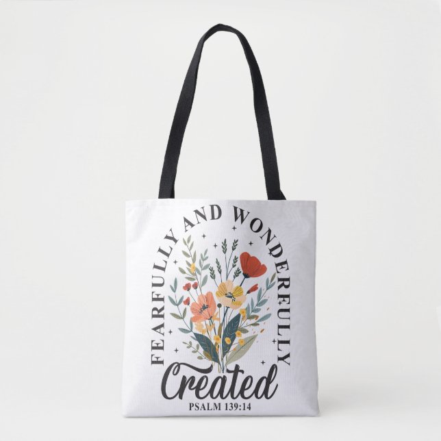 Bolso De Tela Verso de la Biblia Cristiana inspiradora (Anverso)