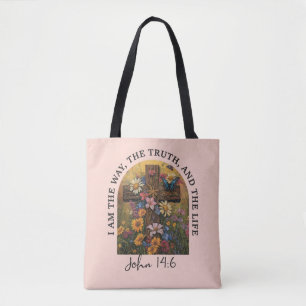 Bolso De Tela Verso de la Biblia Cristiana inspiradora