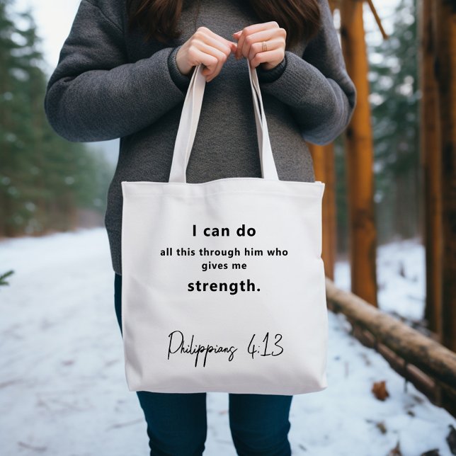 Bolso De Tela Verso de la Biblia Inspirador Philippians Toque Ba (Subido por el creador)