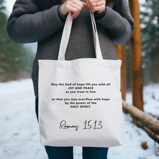 Bolso De Tela Verso de la Biblia Inspiradores romanos tocan Bag (Subido por el creador)