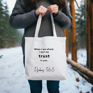 Bolso De Tela Verso de la Biblia Salmos Inspiradores Tote Bag