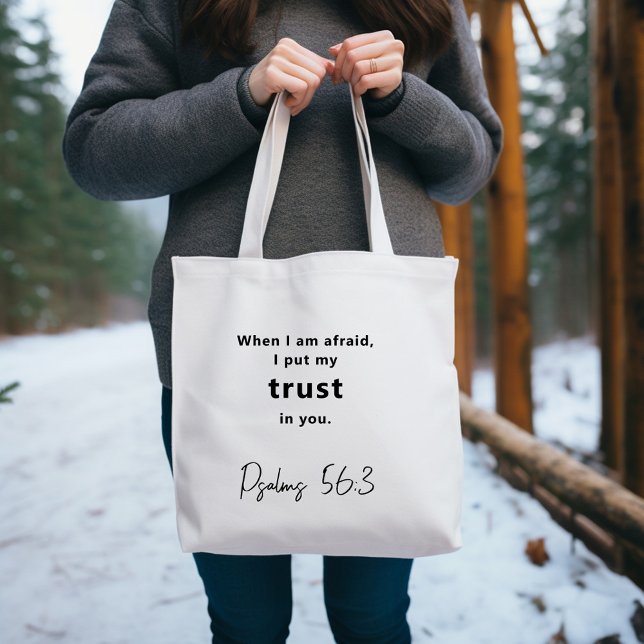 Bolso De Tela Verso de la Biblia Salmos Inspiradores Tote Bag (Subido por el creador)