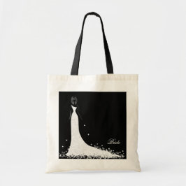 Bolso De Tela Vestido negro y blanco Boda y encaje vintage