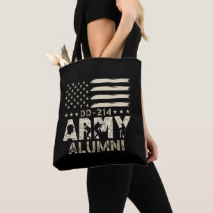 Bolso De Tela Veterano militar de bandera de EE.UU. de exalumnos