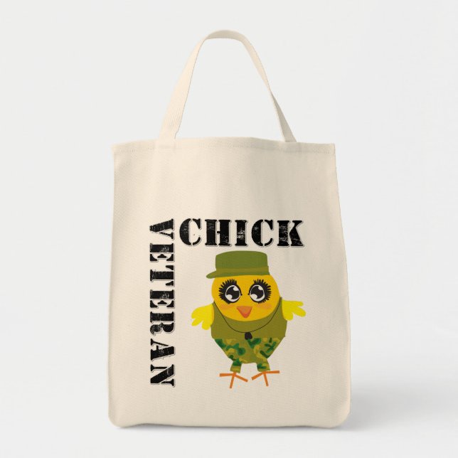 Bolso De Tela Veterano polluelo militar (Frente)