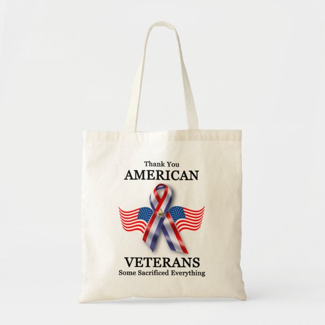 Bolso De Tela Veteranos americanos 3 (Frente)