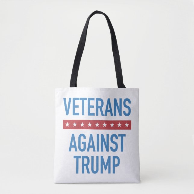 Bolso De Tela Veteranos contra Trump (Anverso)