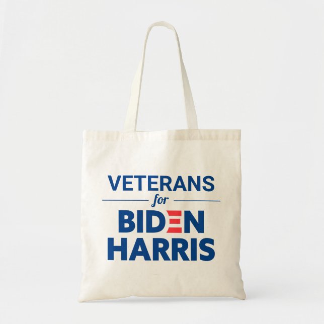 Bolso De Tela Veteranos para el Personalizado Biden Harris (Frente)