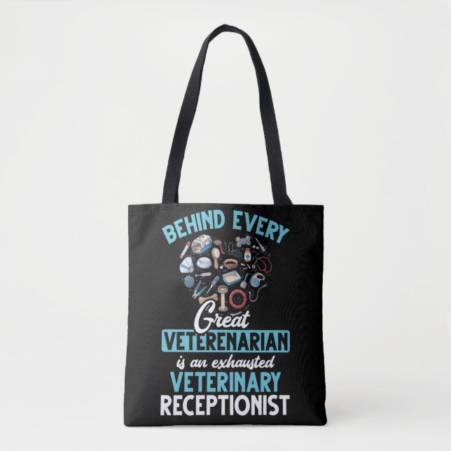 Bolso De Tela Veterinaria recepcionista Animal Veterinario (Anverso)