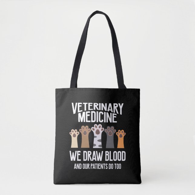 Bolso De Tela Veterinario Vet Tech Rescate Animal (Anverso)