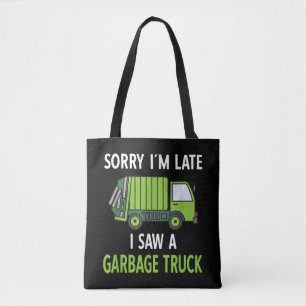 Bolso De Tela Vi un camión de basura reciclando basura