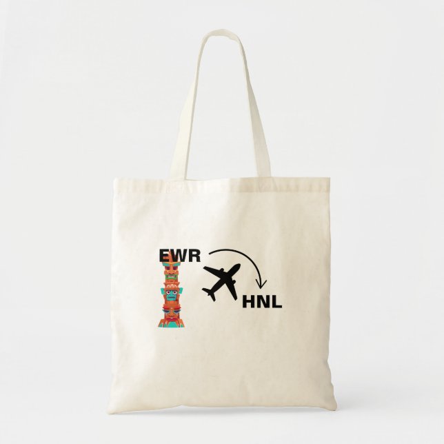 Bolso De Tela Viaje a Honolulu Hawaii (Frente)