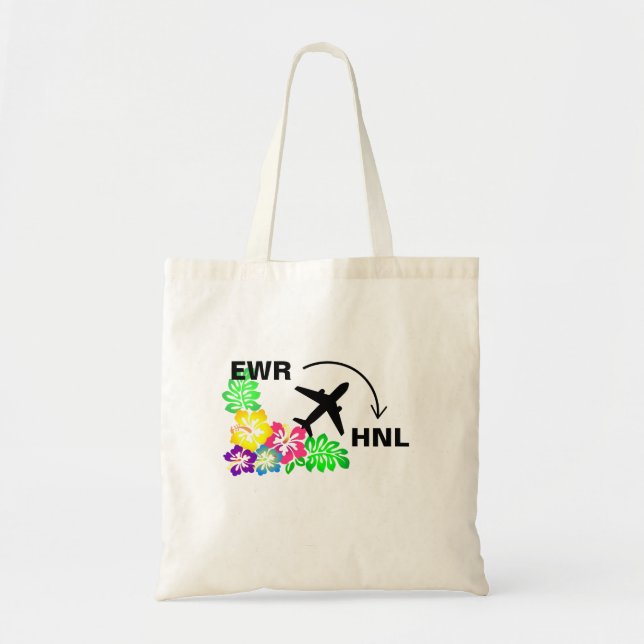 Bolso De Tela Viaje a Honolulu Hawaii (Frente)
