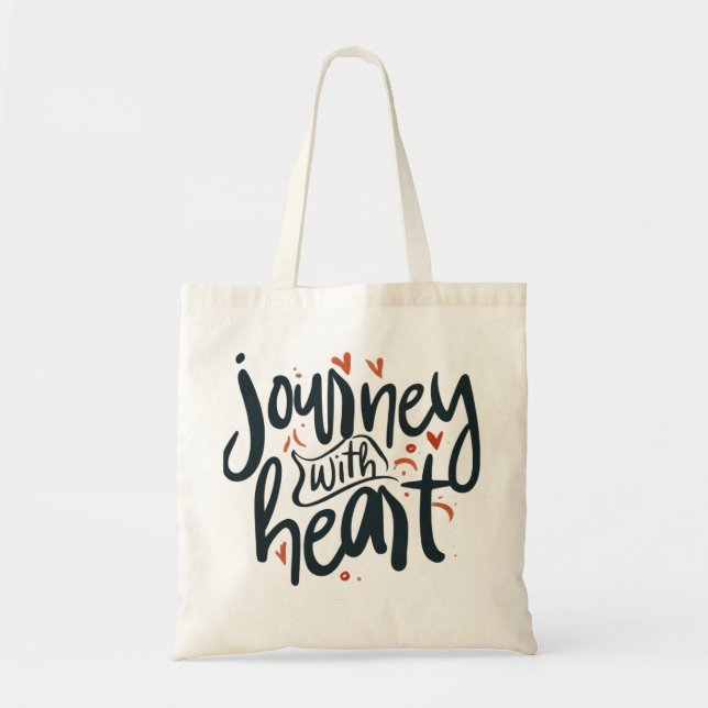 Bolso De Tela Viaje con corazón (Frente)