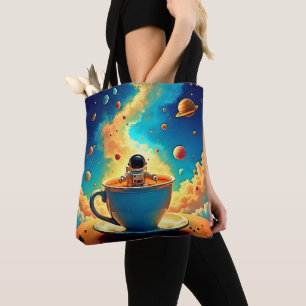 Bolso De Tela Viaje Cósmico del Café del Astronauta