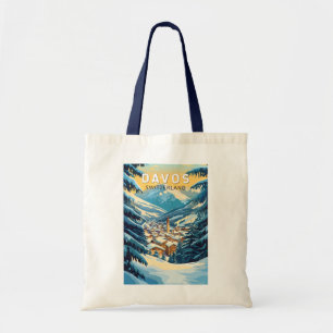 Bolso De Tela Viaje de arte de Davos Suiza