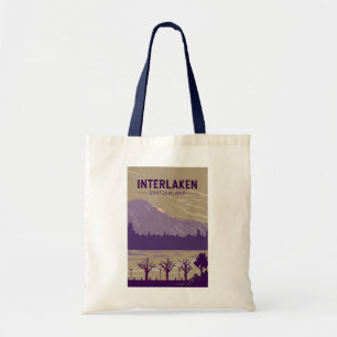 Bolso De Tela Viaje de arte de la Suiza Interlaken