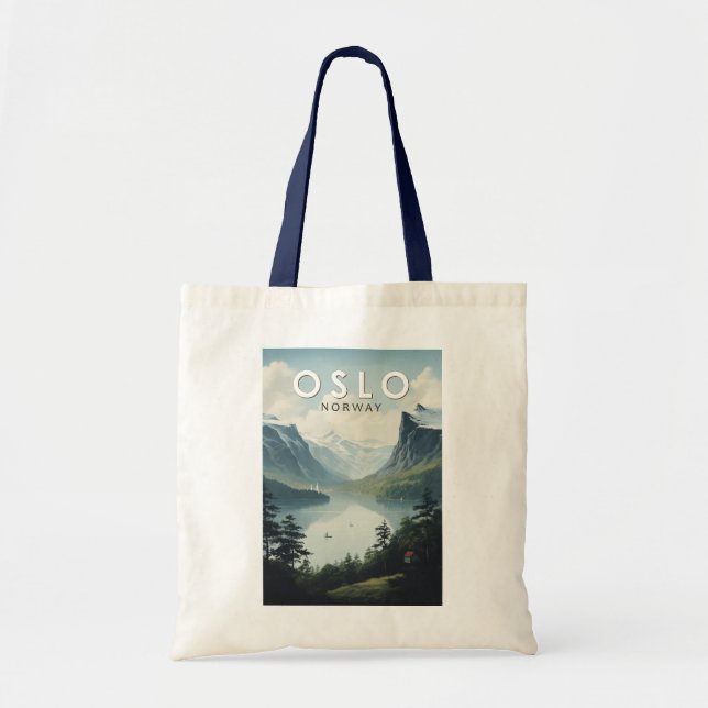 Bolso De Tela Viaje de arte de Oslo Noruega (Frente)