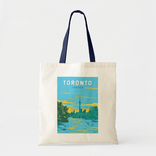 Bolso De Tela Viaje de arte de Toronto Canadá (Frente)
