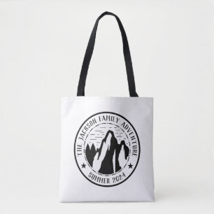 Bolso De Tela Viaje de camping Reunión de la familia de logotipo