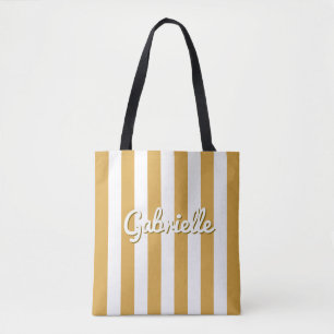 Bolso De Tela Viaje de chicas de puesta de sol de verano a rayas