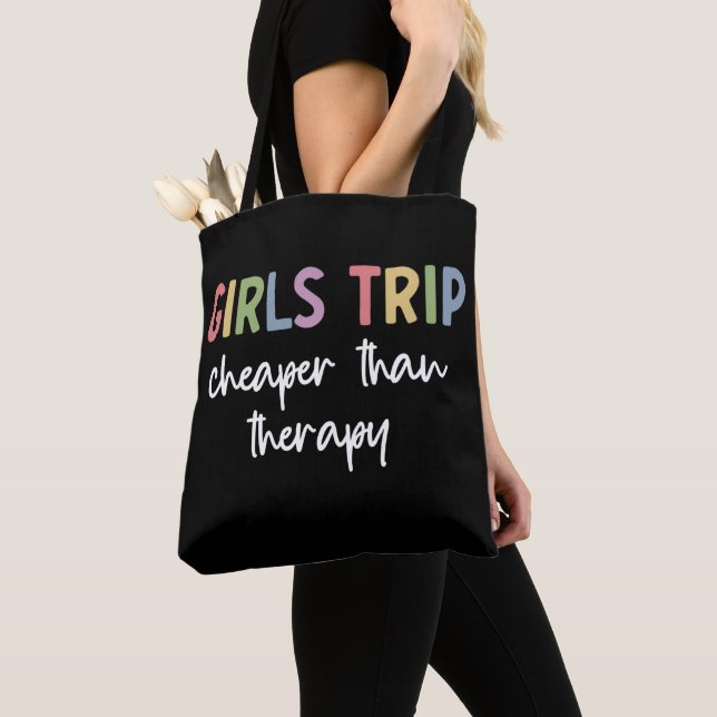 Bolso De Tela Viaje de chicas más barato que terapia | Fin de se (Detalle)