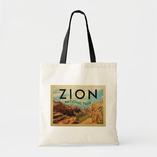 Bolso De Tela Viaje de cosecha del Parque Nacional Zion (Frente)