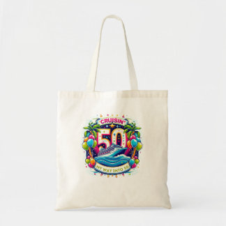 Bolso De Tela Viaje de crucero por 50 años en mi camino a 50