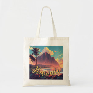 Bolso De Tela Viaje de estilo vintage en Hawái Honolulu Mid-Paci