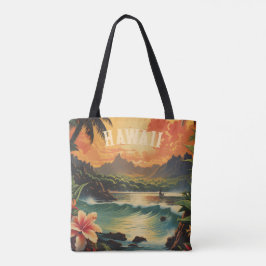 Bolso De Tela Viaje de playa tropical de Hawái