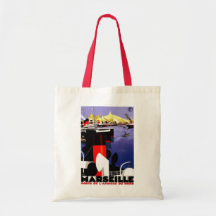 Bolso De Tela Viaje del vintage de Marsella, Francia