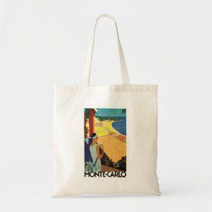 Bolso De Tela Viaje del vintage de Monte Carlo Mónaco