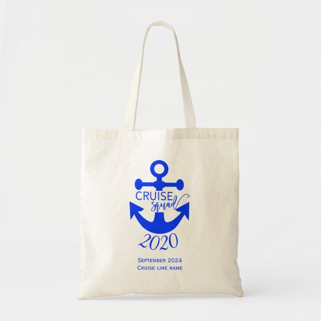 Bolso De Tela Viaje en familia de grupos de cruceros personaliza (Frente)