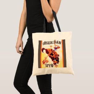 Bolso De Tela Viaje en rodeo y Wyoming Sheridan WYO