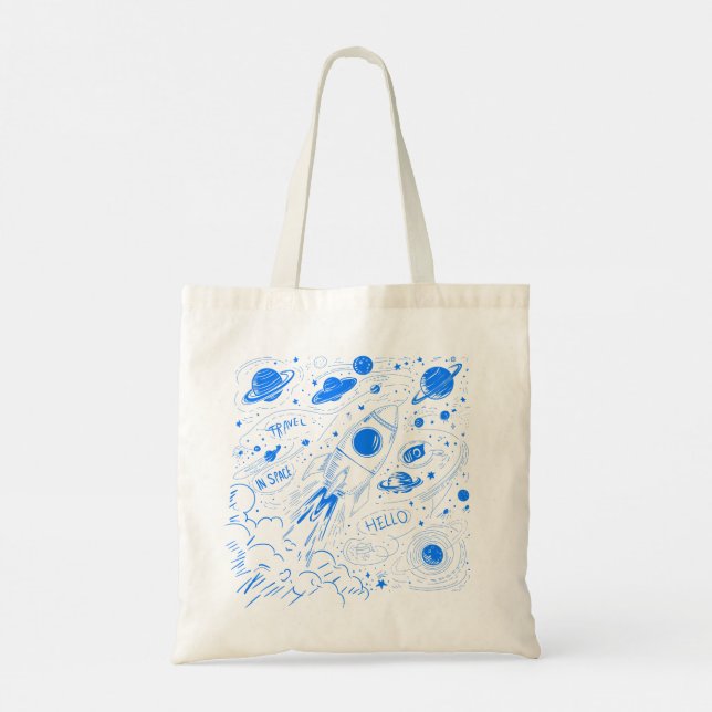 Bolso De Tela Viaje espacial (Reverso)